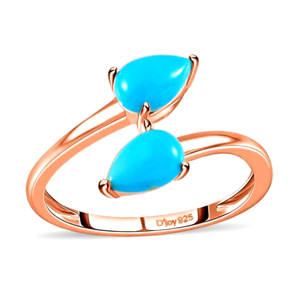 Sleeping Beauty Turquoise Bypass Ring - Picture 5 of 13